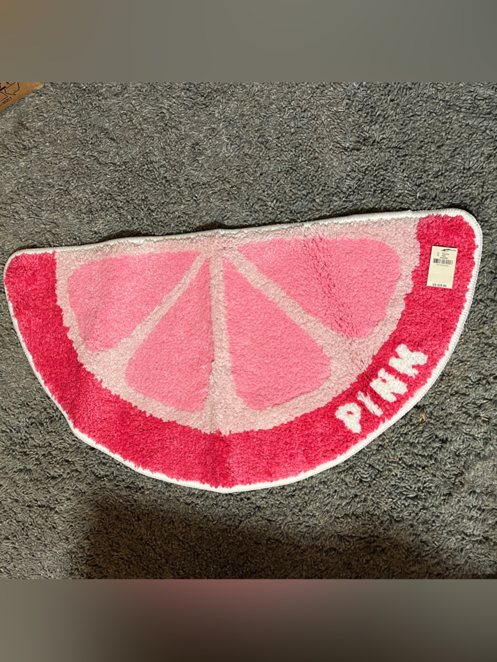 PINK Victoria's Secret Pink and Light Pink Citrus Bath Rug
